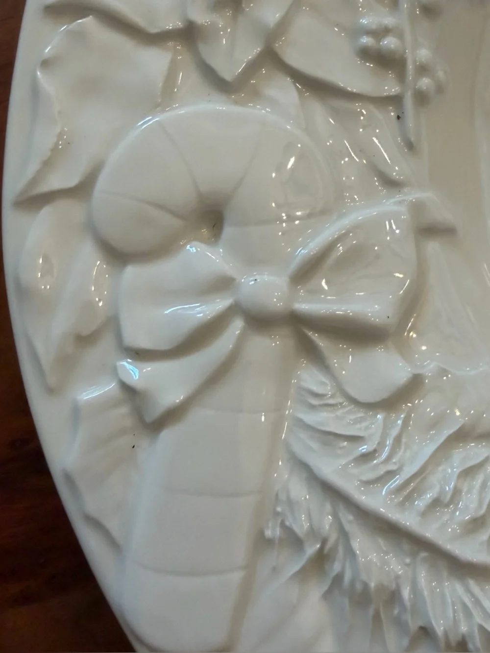 Vtg Gump's San Francisco Christmas Platter La Ceramica VBC Italy Relief 7730/50